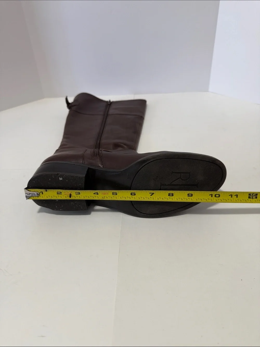 Lauren Ralph Lauren Brown Leather Over-the-Knee Riding Boots